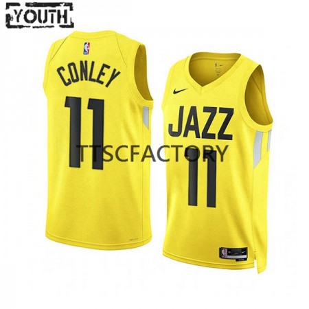 Maillot Basket Utah Jazz Mike Conley 11 Nike 2022-23 Icon Edition Jaune Swingman - Enfant